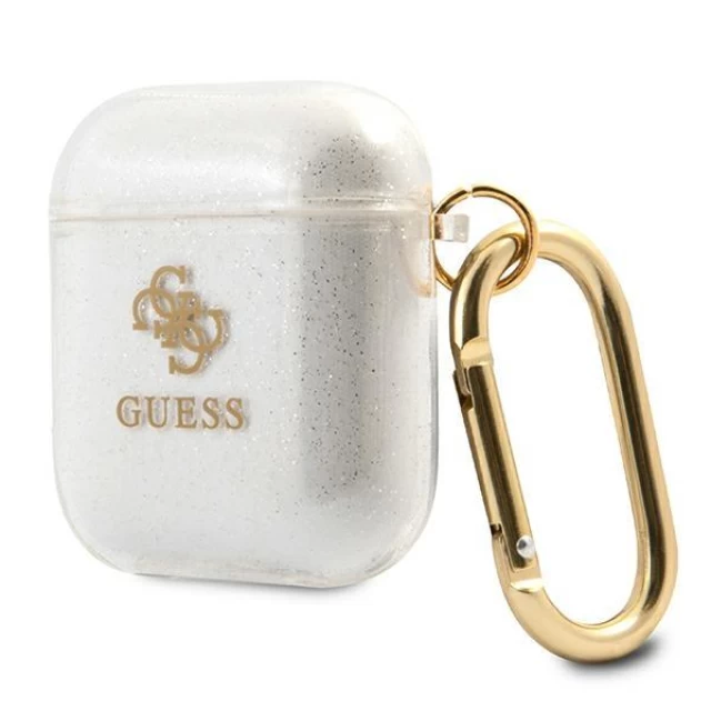 Чохол Guess Glitter Collection для AirPods 2/1 Transparent (GUA2UCG4GT)