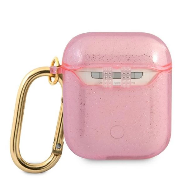 Чохол Guess Glitter Collection для AirPods 2/1 Pink (GUA2UCG4GP)