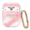 Чехол Guess Marble Collection для AirPods 2/1 Pink (GUA2UNMP)