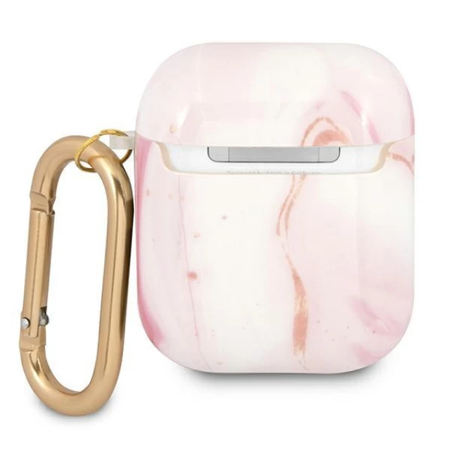 Чехол Guess Marble Collection для AirPods 2/1 Pink (GUA2UNMP)