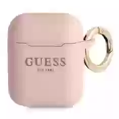 Чехол Guess Silicone Glitter для AirPods 2/1 Pink (GUA2SGGEP)