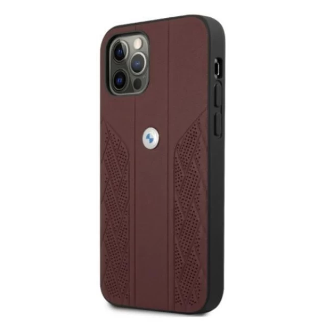 Чохол BMW для iPhone 12 Pro Max Leather Curve Perforate Red (BMHCP12LRSPPR)