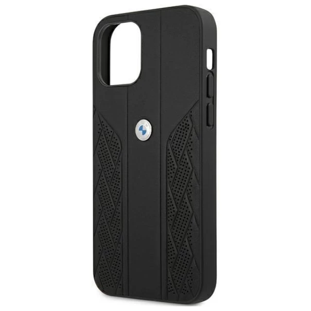 Чехол BMW для iPhone 12 mini Leather Curve Perforate Black (BMHCP12SRSPPK)