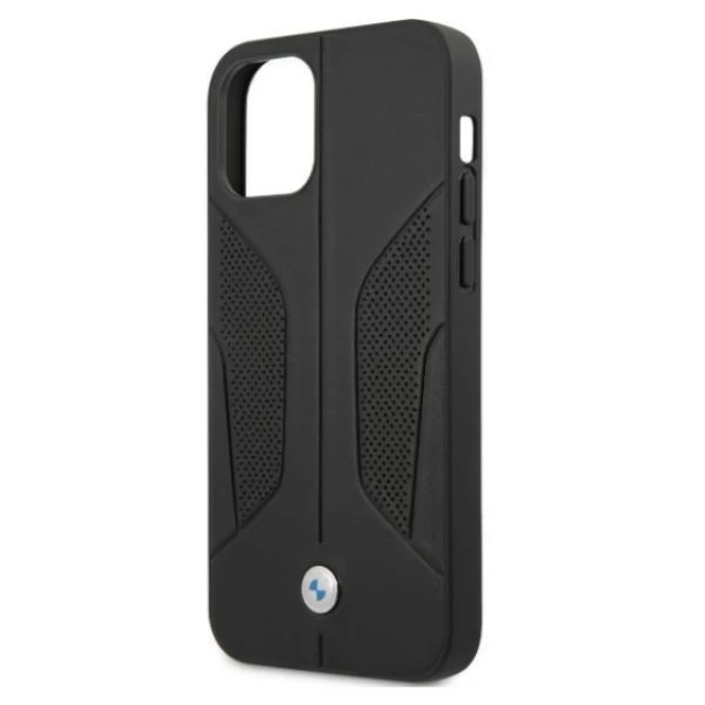Чохол BMW для iPhone 12 | 12 Pro Leather Perforate Black (BMHCP12MRSCSK)