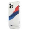 Чехол BMW для iPhone 12 | 12 Pro Tricolor Stripes Transparent (BMHCP12MSKTGT)