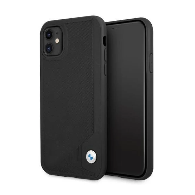 Чохол BMW для iPhone 11 Leather Deboss Black (BMHCN61RCDPK)