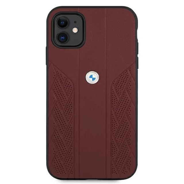 Чехол BMW для iPhone 11 Leather Curve Perforate Red (BMHCN61RSPPR)