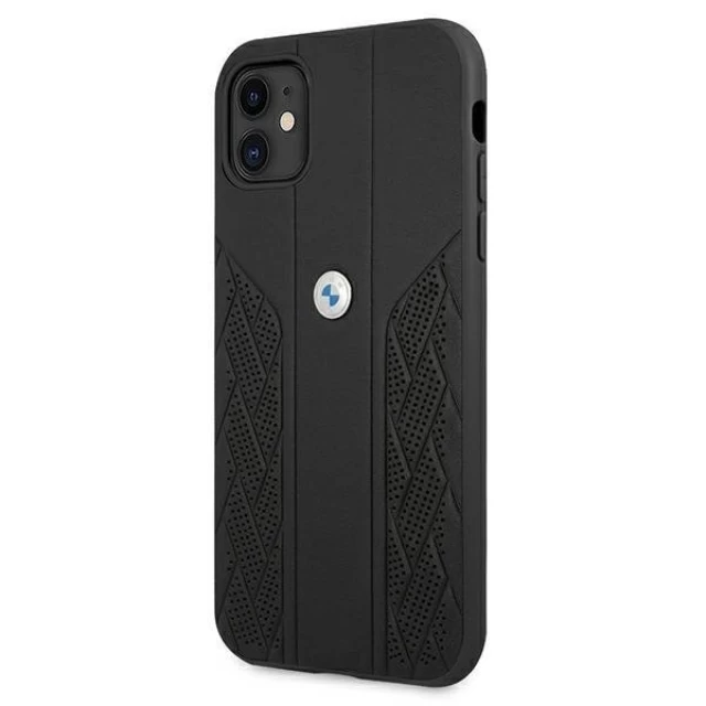 Чехол BMW для iPhone 11 Leather Curve Perforate Black (BMHCN61RSPPK)