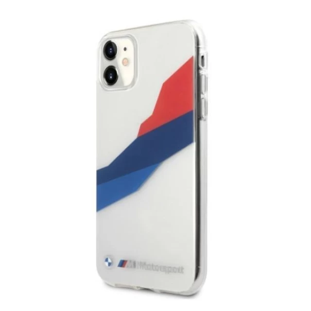 Чохол BMW для iPhone 11 Tricolor Stripes Transparent (BMHCN61SKTGT)