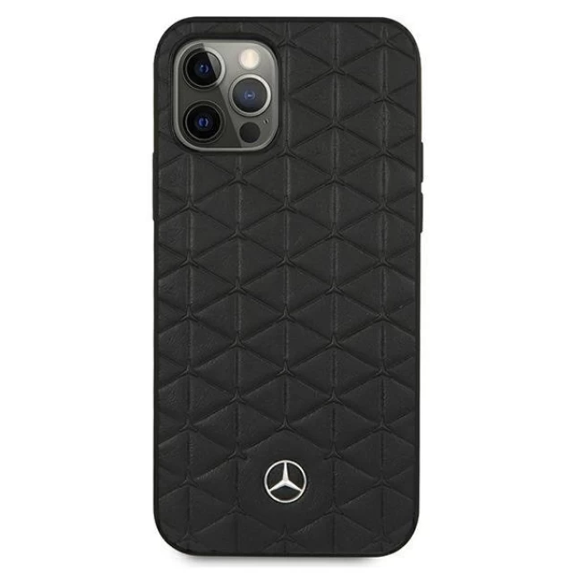 Чехол Mercedes для iPhone 12 Pro Max Leather Quilted Embossed Black (MEHCP12LSPSBK)