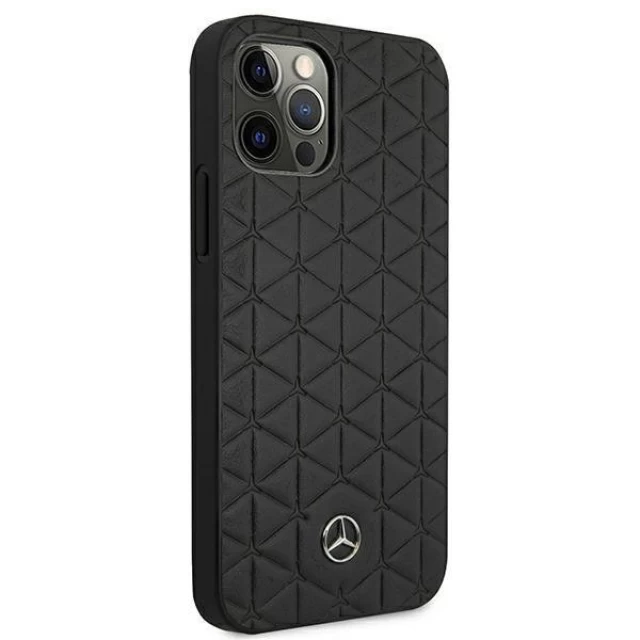 Чохол Mercedes для iPhone 12 Pro Max Leather Quilted Embossed Black (MEHCP12LSPSBK)