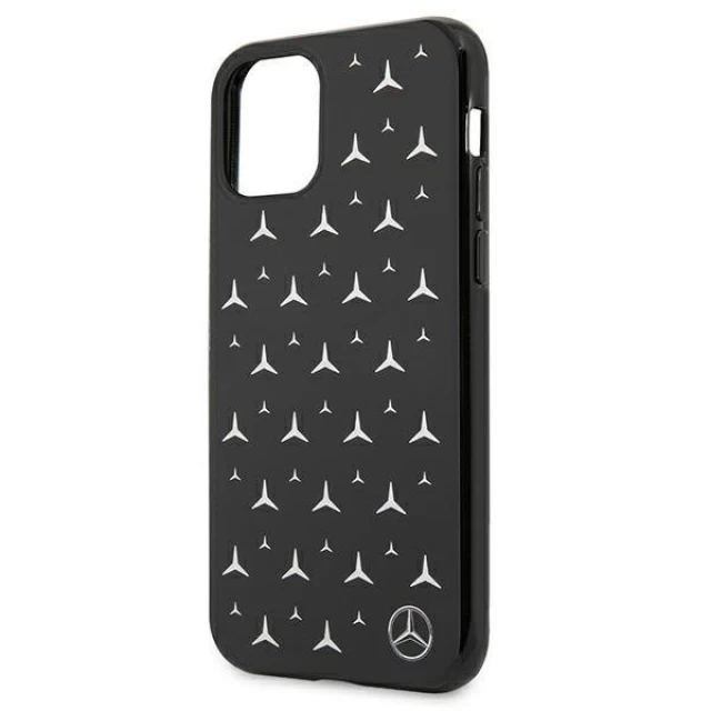 Чехол Mercedes для iPhone 11 Silver Stars Pattern Black (MEHCN61ESPBK)