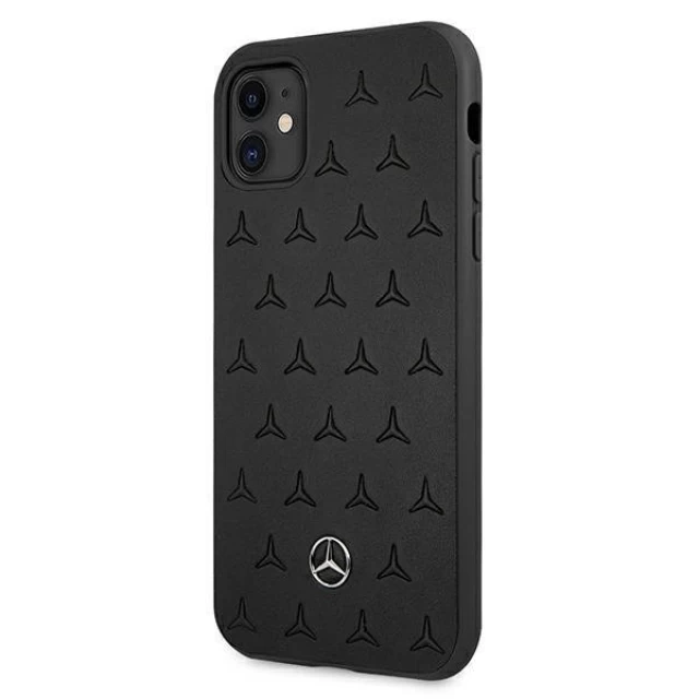 Чохол Mercedes для iPhone 11 Leather Stars Pattern Black (MEHCN61PSQBK)