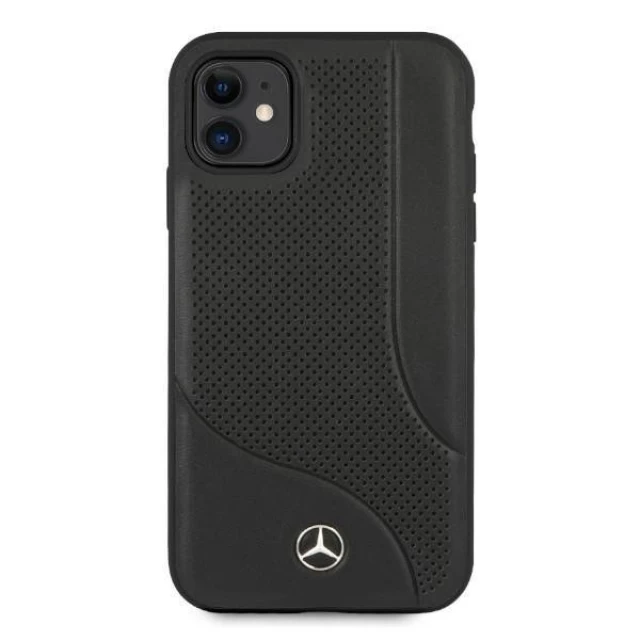 Чехол Mercedes для iPhone 11 Leather Perforated Area Black (MEHCN61CDOBK)