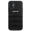 Чехол Mercedes для iPhone 12 mini Leather Debossed Lines Black (AMHCP12SGSEBK)