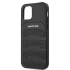 Чехол Mercedes для iPhone 12 mini Leather Debossed Lines Black (AMHCP12SGSEBK)