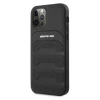 Чехол Mercedes для iPhone 12 | 12 Pro Leather Debossed Lines Black (AMHCP12MGSEBK)
