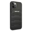 Чехол Mercedes для iPhone 12 | 12 Pro Leather Debossed Lines Black (AMHCP12MGSEBK)