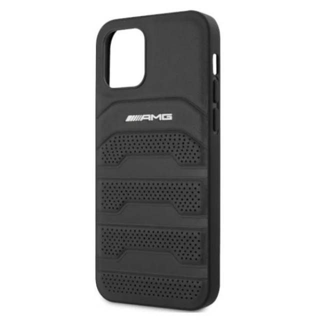 Чохол Mercedes для iPhone 12 | 12 Pro Leather Debossed Lines Black (AMHCP12MGSEBK)