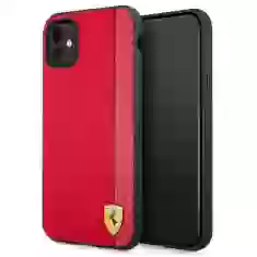Чохол Ferrari для iPhone 11 On Track Carbon Stripe Red (FESAXHCN61RE)