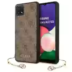 Чехол Guess 4G Charms Collection для Samsung Galaxy A22 5G Brown (GUHCSA22GF4GBR)