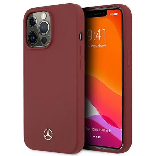 Чехол Mercedes для iPhone 13 Pro Max Silicone Line Red (MEHCP13XSILRE)