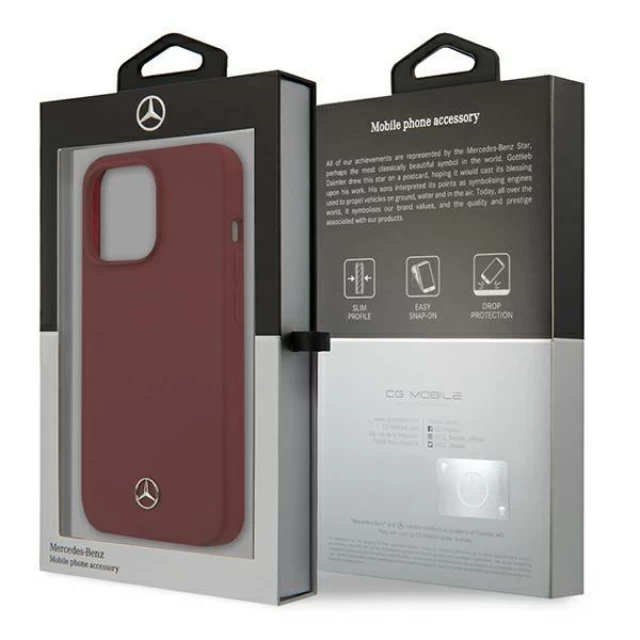 Чехол Mercedes для iPhone 13 Pro Max Silicone Line Red (MEHCP13XSILRE)