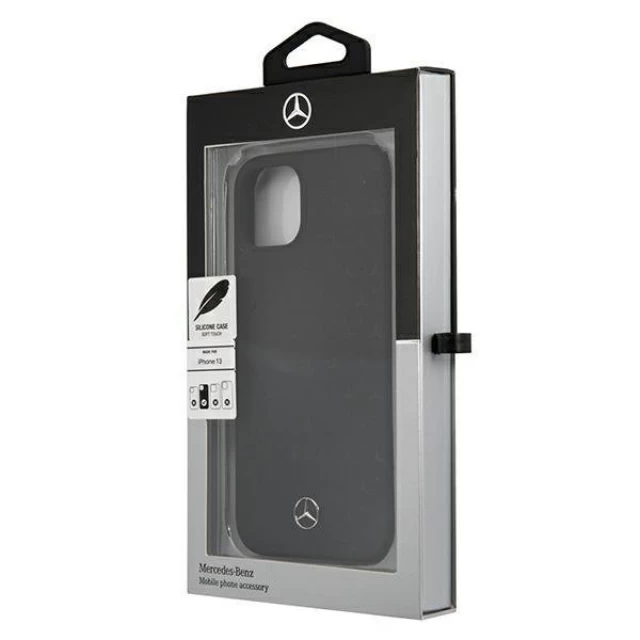 Чохол Mercedes для iPhone 13 Silicone Stars Pattern Black (MEHCP13MSIPBK)