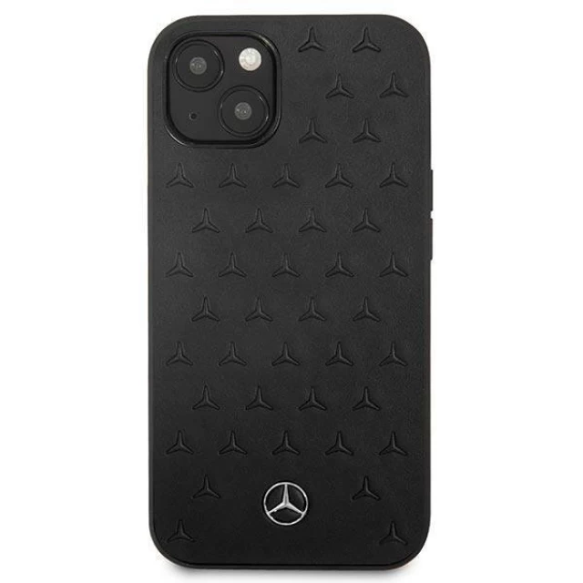 Чехол Mercedes для iPhone 13 Leather Stars Pattern Black (MEHCP13MPSQBK)