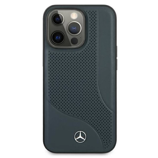 Чохол Mercedes для iPhone 13 Pro Max Leather Perforated Area Navy (MEHCP13XCDONA)