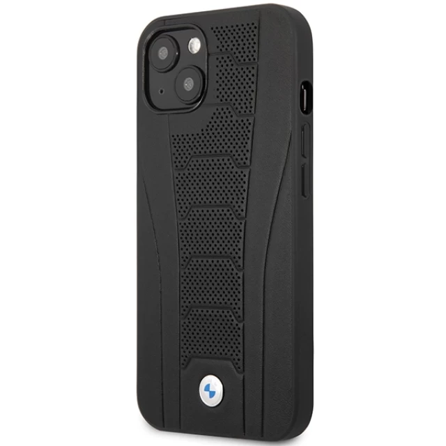 Чохол BMW Leather Debossed Lines для iPhone 13 Black (BMHCP13MRPSLK)