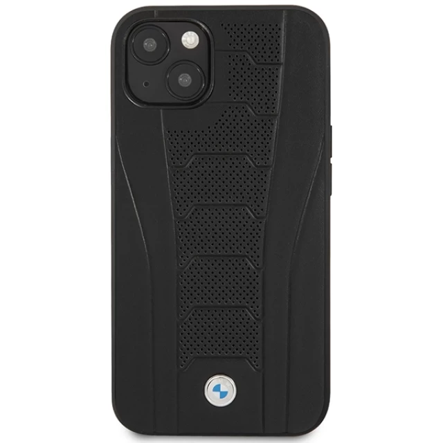 Чохол BMW Leather Debossed Lines для iPhone 13 Black (BMHCP13MRPSLK)