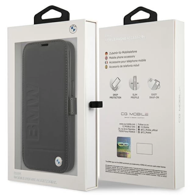 Чехол-книжка BMW для iPhone 13 mini Signature Black (BMFLBKP13SSLLBK)