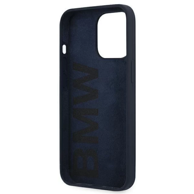 Чехол BMW для iPhone 13 | 13 Pro Silicone Signature Navy (BMHCP13LSILNA)
