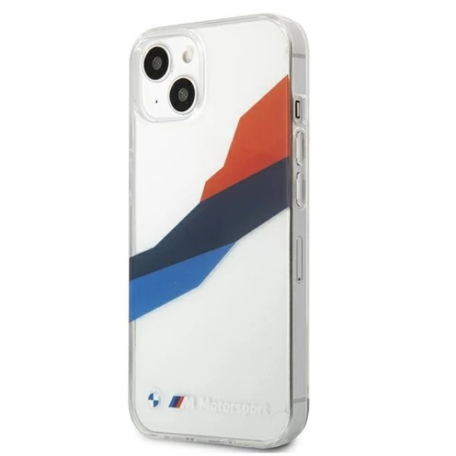 Чохол BMW для iPhone 13 mini Tricolor Stripes Transparent (BMHCP13SSKTGT)