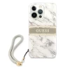 Чехол Guess Marble Strap Collection для iPhone 13 Pro Max Grey (GUHCP13XKMABGR)