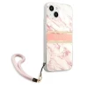 Чохол Guess Marble Strap для iPhone 13 mini Pink (GUHCP13SKMABPI)