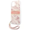 Чехол Guess Marble Strap для iPhone 13 mini Pink (GUHCP13SKMABPI)