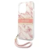 Чохол Guess Marble Strap Collection для iPhone 13 Pro Max Pink (GUHCP13XKMABPI)