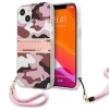 Чохол Guess Camo Strap Collection для iPhone 13 mini Pink (GUHCP13SKCABPI)