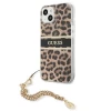 Чохол Guess Hard Case with Gold Chain для iPhone 13 mini Leopard (GUHCP13SKBSLEO)