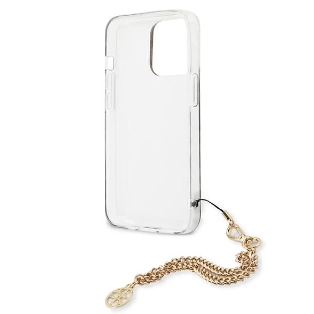 Чехол Guess Gold Chain для iPhone 13 Pro Leopard (GUHCP13LKBSLEO)