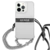 Чохол Guess 4G Grey Strap Silver Chain для iPhone 13 Pro Transparent (GUHCP13LKC4GBSI)