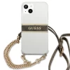 Чехол Guess Brown Strap Gold Chain для iPhone 13 Transparent (GUHCP13MKC4GBGO)