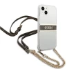 Чохол Guess Brown Strap Gold Chain для iPhone 13 Transparent (GUHCP13MKC4GBGO)