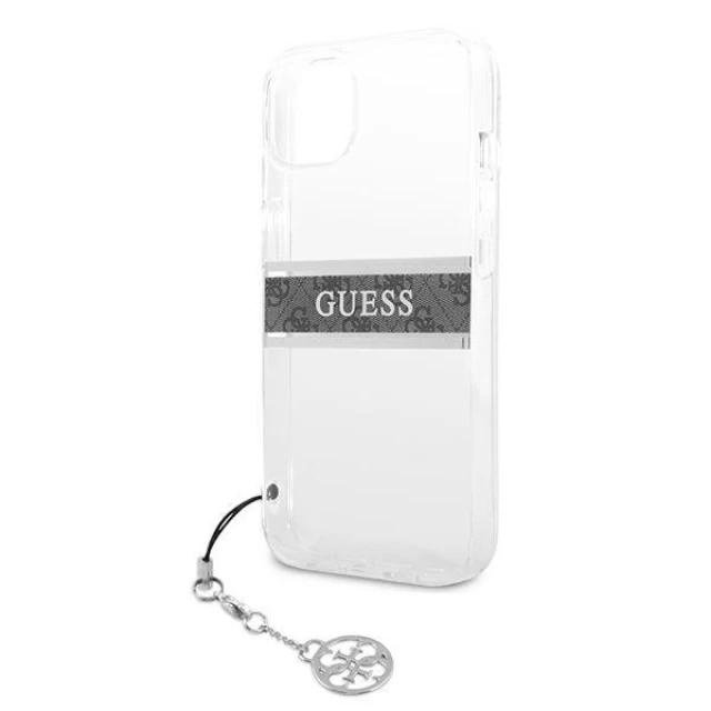 Чохол Guess Grey Strap Charm для iPhone 13 mini Transparent (GUHCP13SKB4GGR)