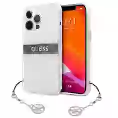 Чохол Guess Strap Charm для iPhone 13 Pro Max Transparent (GUHCP13XKB4GGR)