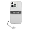 Чехол Guess Strap Charm для iPhone 13 Pro Max Transparent (GUHCP13XKB4GGR)