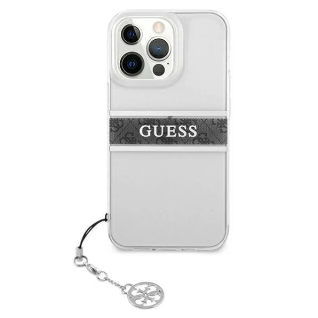 Чохол Guess Strap Charm для iPhone 13 Pro Max Transparent (GUHCP13XKB4GGR)