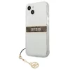 Чохол Guess Brown Strap Charm для iPhone 13 mini Transparent (GUHCP13SKB4GBR)